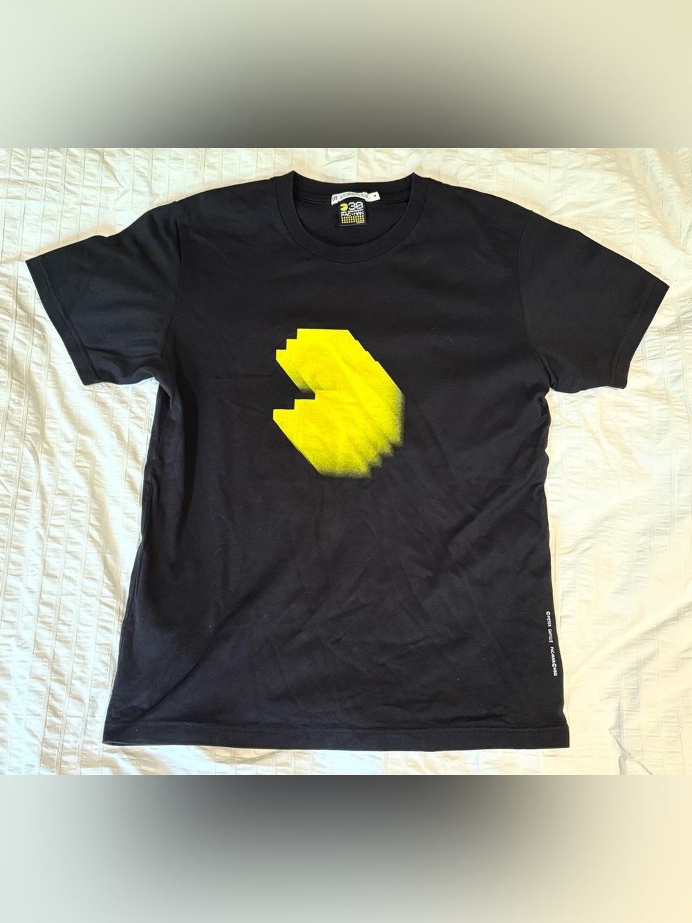 UNIQLO UT Pac-Man 30th Anniversary Peter Saville Graphic T-Shirt Black Small